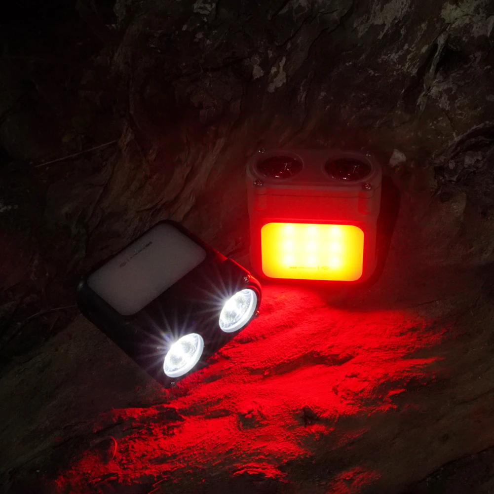 

Dual Beam COB LED Headlamp Type-C Charging Cap Hat Light 1200mAh Flashlight Torch 500LM 5 Modes Waterproof for Outdoor Running