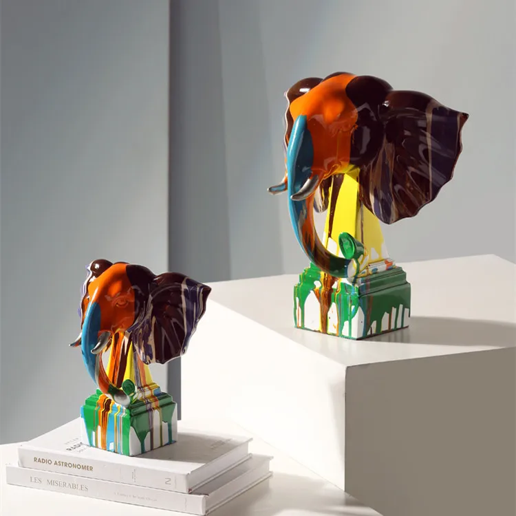 Искусство творческий слон уличное окрашивание пятна простое искусство домашний