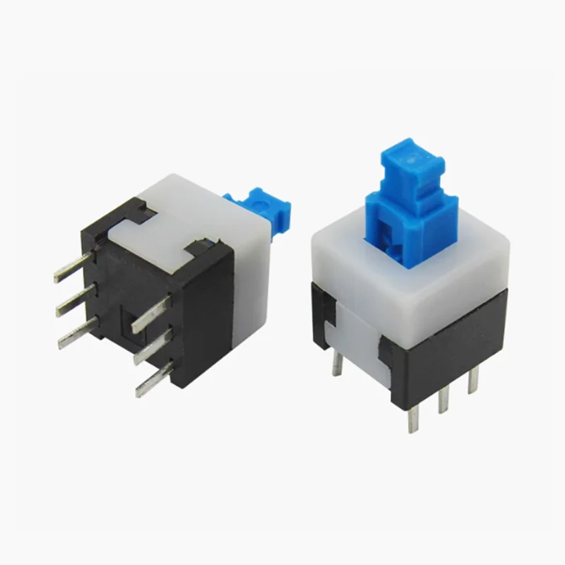 

20 шт./лот квадратные кнопочные переключатели 7x7x12 мм 6-контактный DPDT мини-кнопочный самоблокирующийся переключатель G64 переключатель мультиметра 8x8 мм