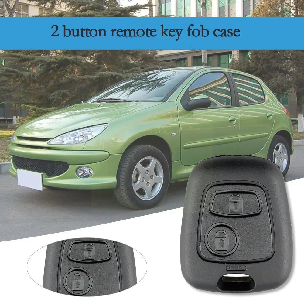 

2 Button Remote Fob Cover Remote Car Fob Replacement Cover For 106 107 206 207 30 W3o0