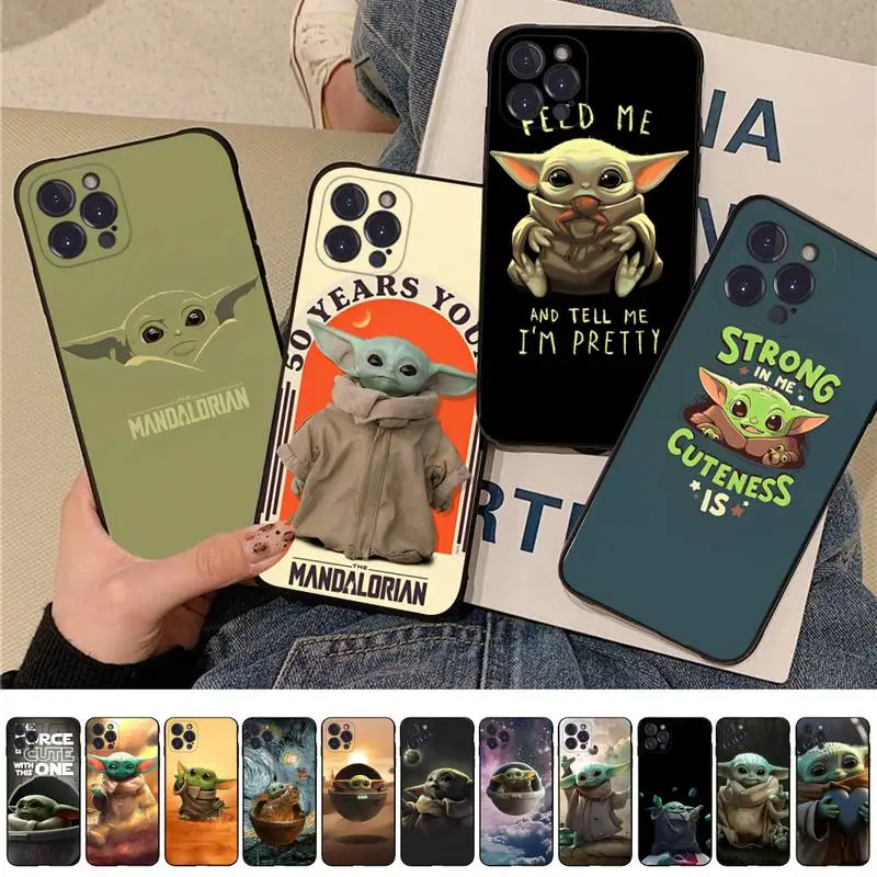 

Disney Baby Yoda The Mandalorian Phone Case Silicone Soft for iphone 14 13 12 11 Pro Mini XS MAX 8 7 6 Plus X XS XR Cover