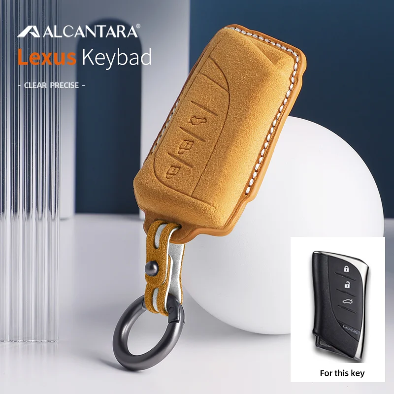

Alcantara Suede Brand New 3D Stereo Car Key Case Bag For Lexus ES UX200 UX250H ES300H ES350 US200 US260H LX570 Accessories