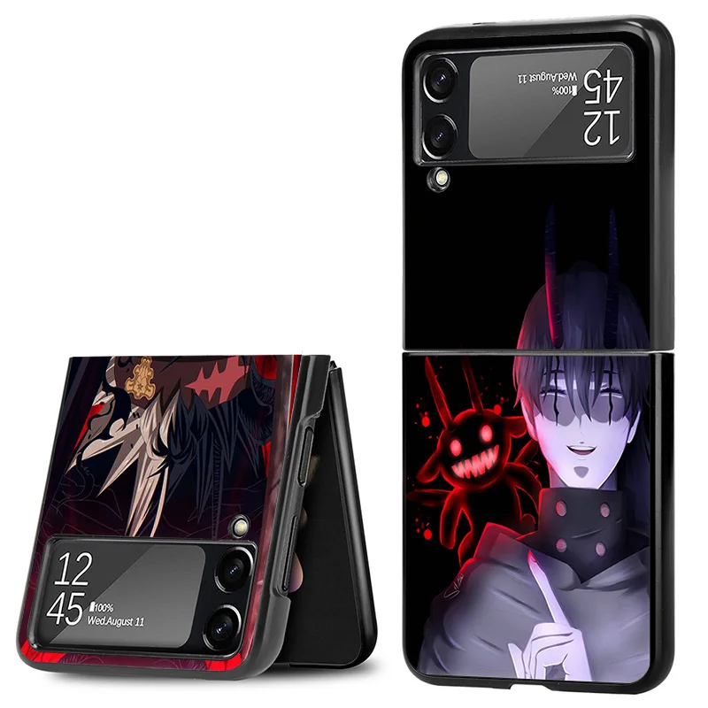 Матовый чехол для телефона Samsung Galaxy Z Flip6 5G Flip5 Flip4 Flip3 ZFlip 6 3 4 5 Black Clover Noell Anime Hard Cover