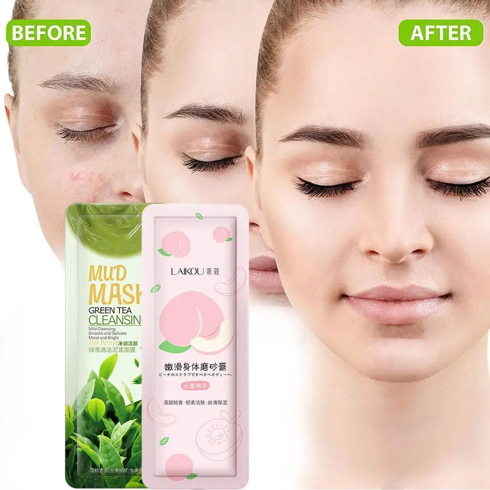 

Bag Exfoliating Scrub Remove Acne Skin Smoothing Oil Moisturizing Control Face Body Cream Mud Facial Cleansing J6T5