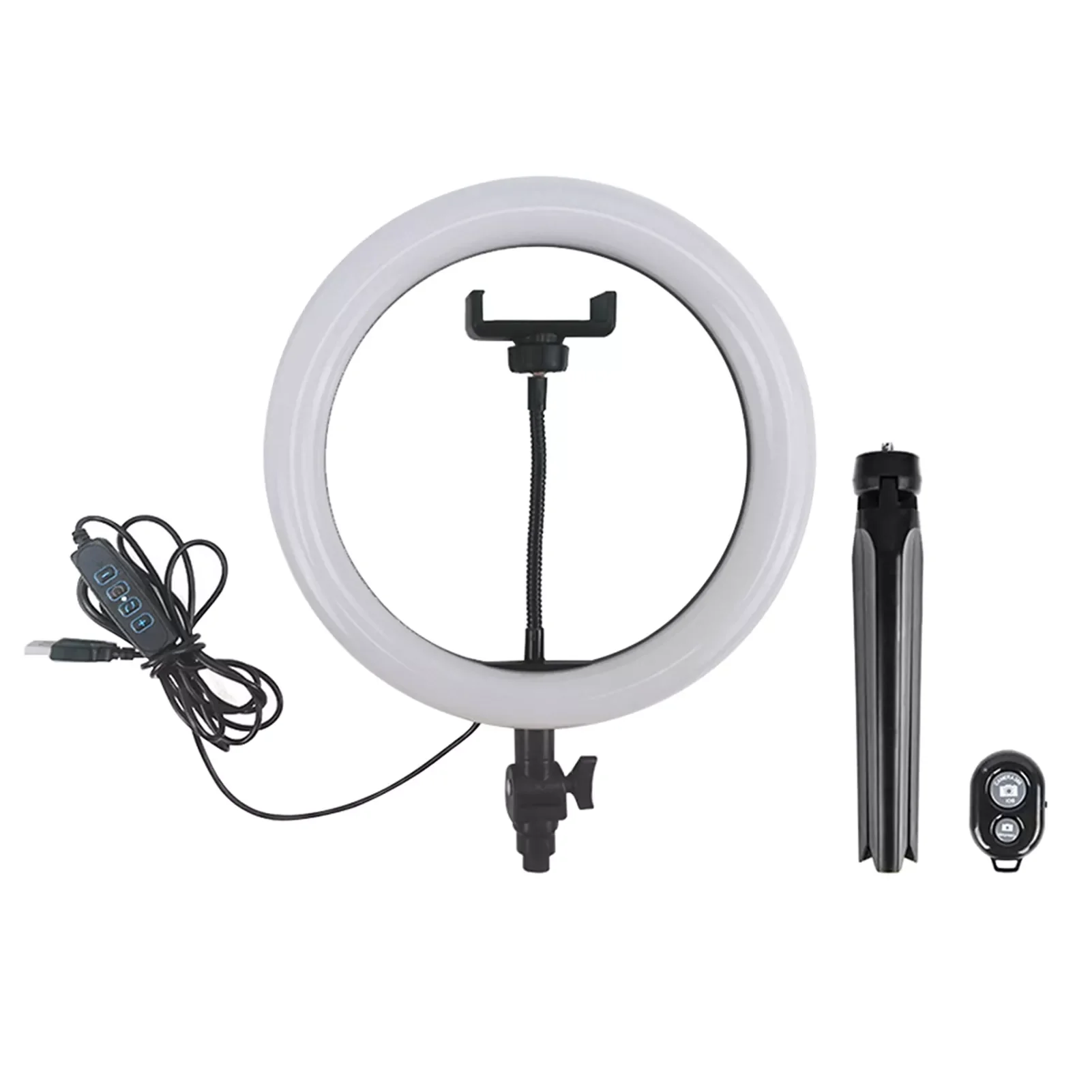 10inch Video Recording 10 Brightness Levels Selfie LED Ring Lights Makeup With Tripod Stand Live Streaming USB Remote Control