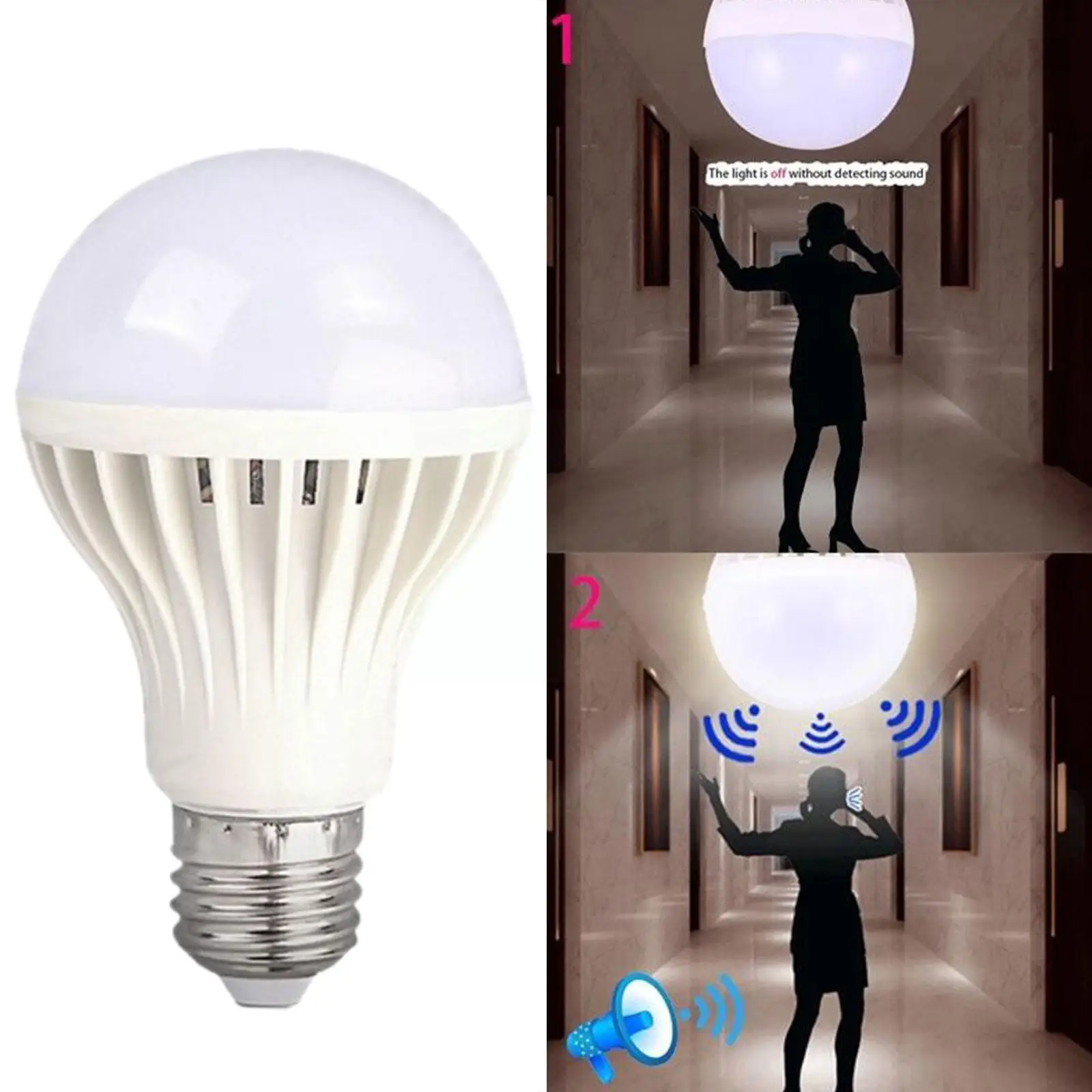 

E27 LED PIR Motion Sensor Sound Sensor Lamp Smart Light Bulb 3W 7W 12W AC 220-240V Led Lamp Night Sound Light For Home Stai Z0L6