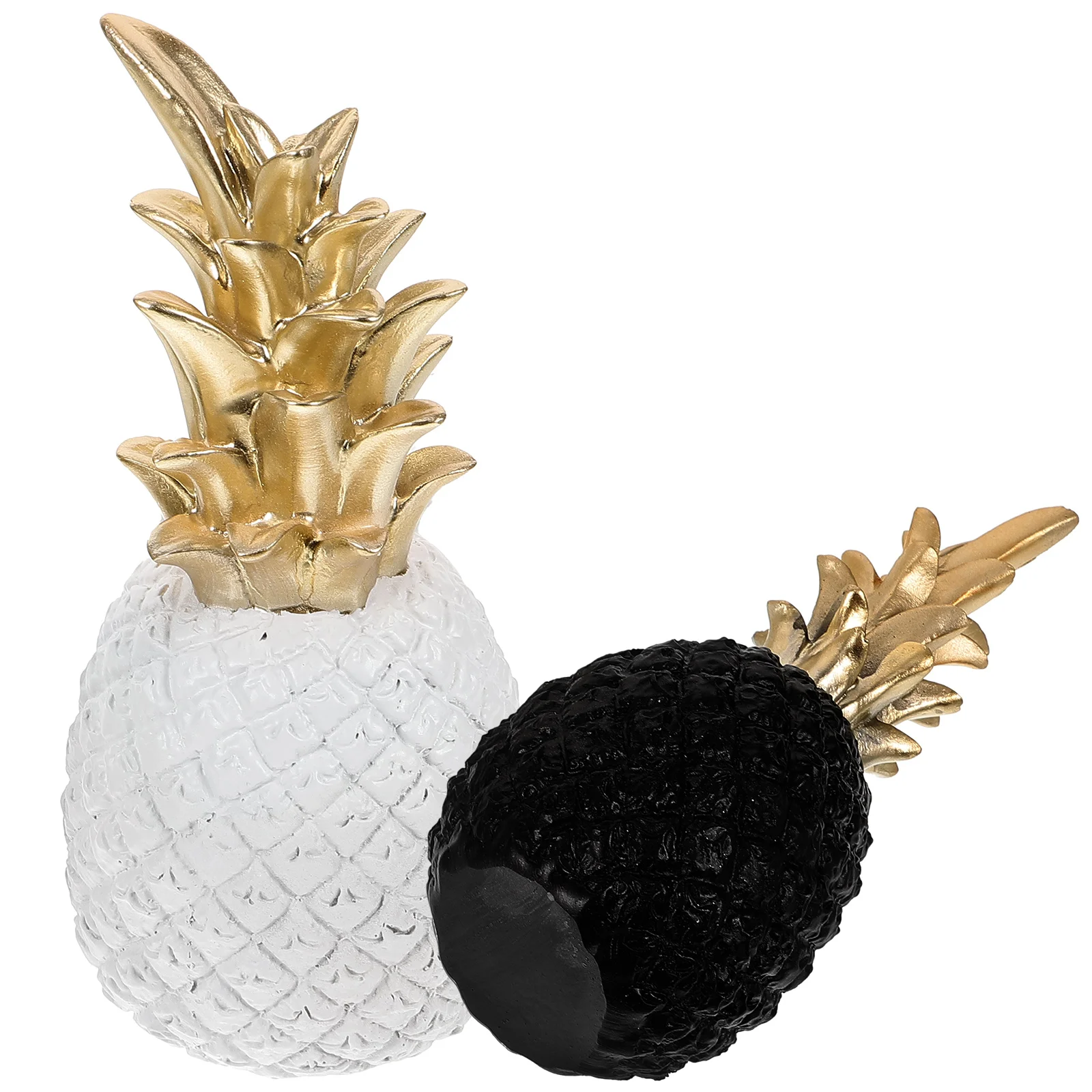 

2pcs Pottery Pineapple Tabletop Decoration Centerpiece Coffee Table Pineapple Statue