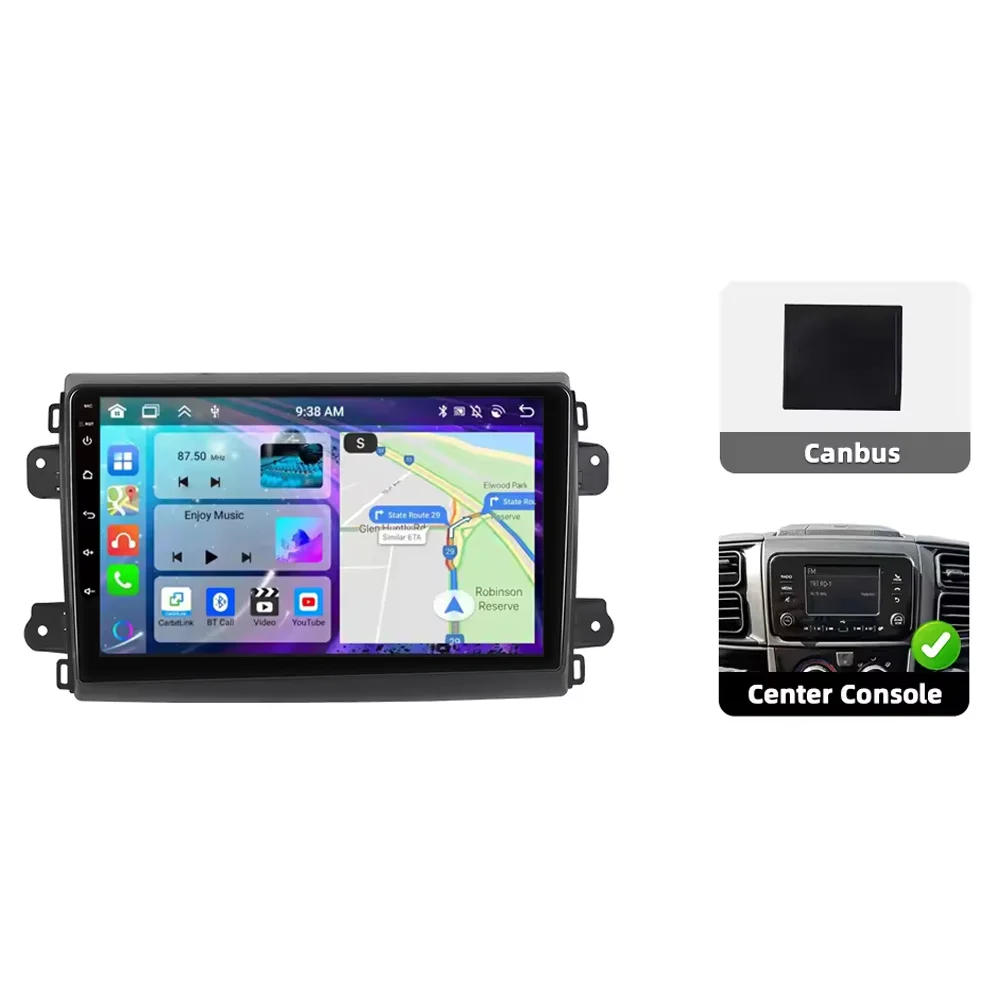 Фото Автомобильный радиоприемник Android 15 для Fiat Ducato Van L3H2 2021 2022 2023 Carplay, авто GPS-навигация, камера DSP 360, стерео 2Din, видеоплеер №2