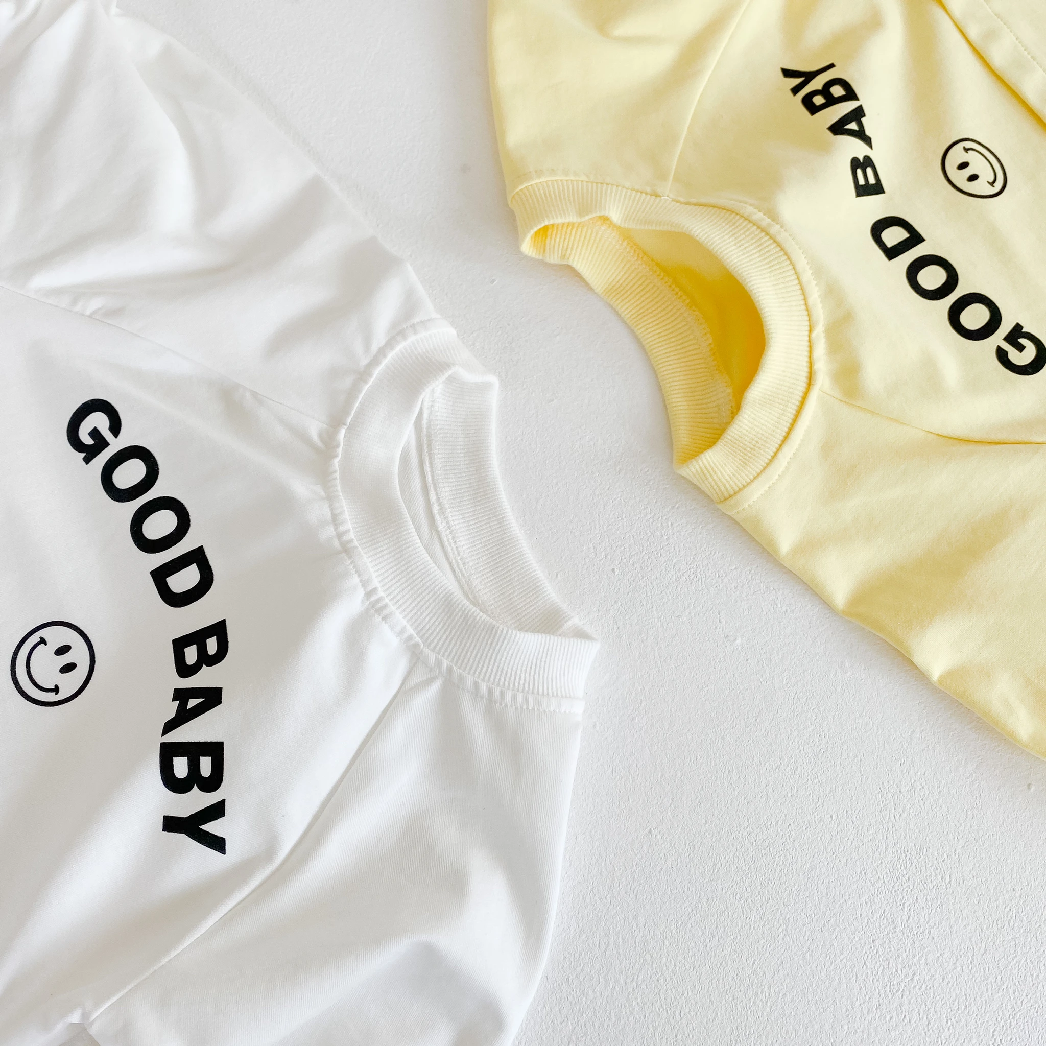 In hot sales 2022 newborn baby fall baby clothes Infants and Children Baby letter smiling face printing jumpsuit Clothes Clothes