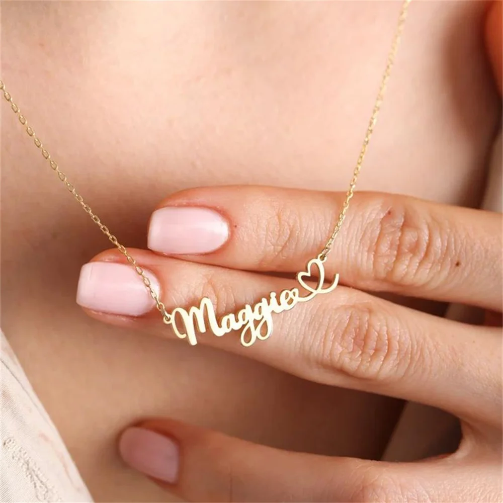 Женское ожерелье с подвеской в виде сердца