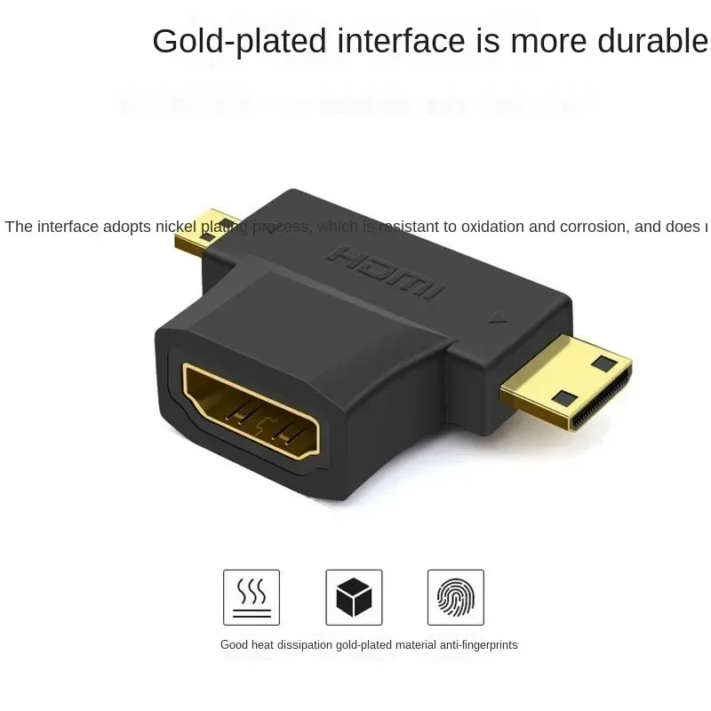 Мини/микро/HDMI-совместимый адаптер 2 в 1 Штекерный разъем удлинитель