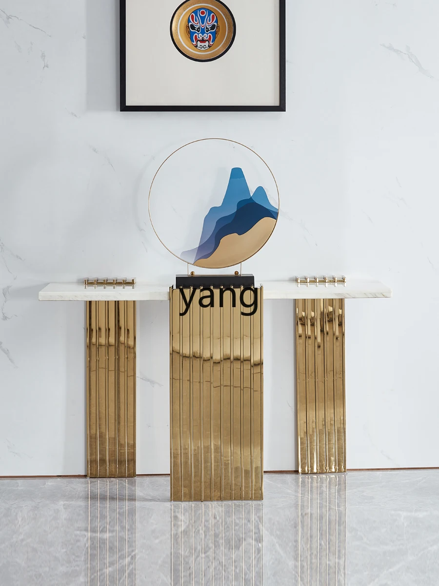 XYY светильник роскошный входной стол на стену мраморный из нержавеющей стали