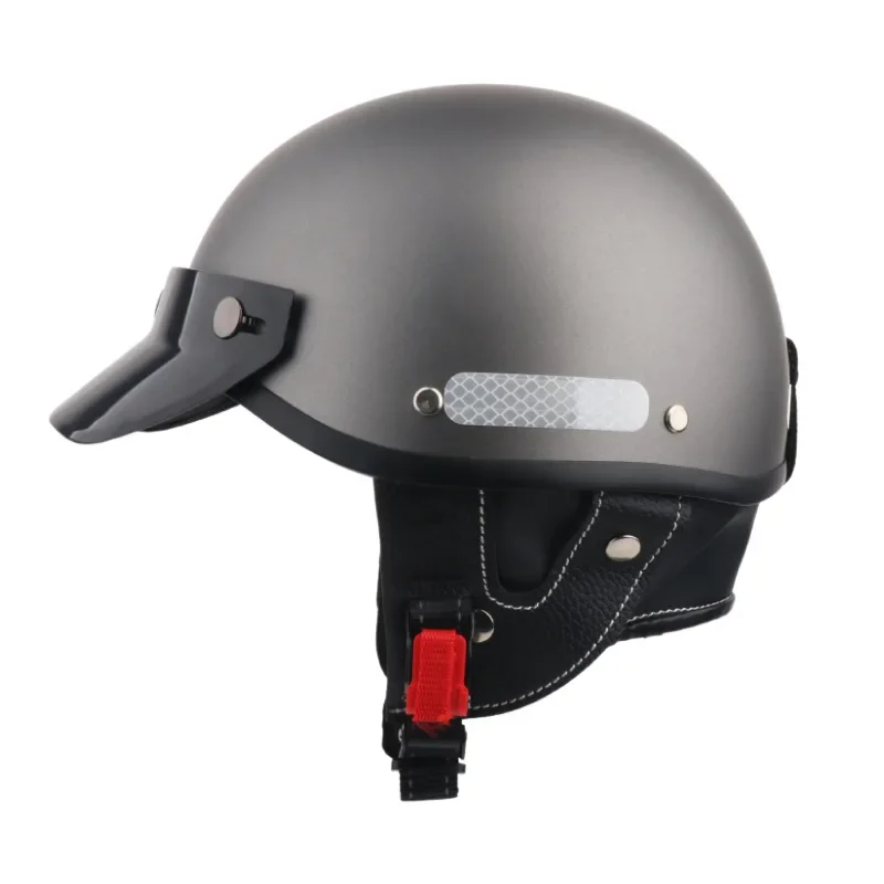 Японский винтажный мотоциклетный шлем мужской и женский маленький Harley красный в