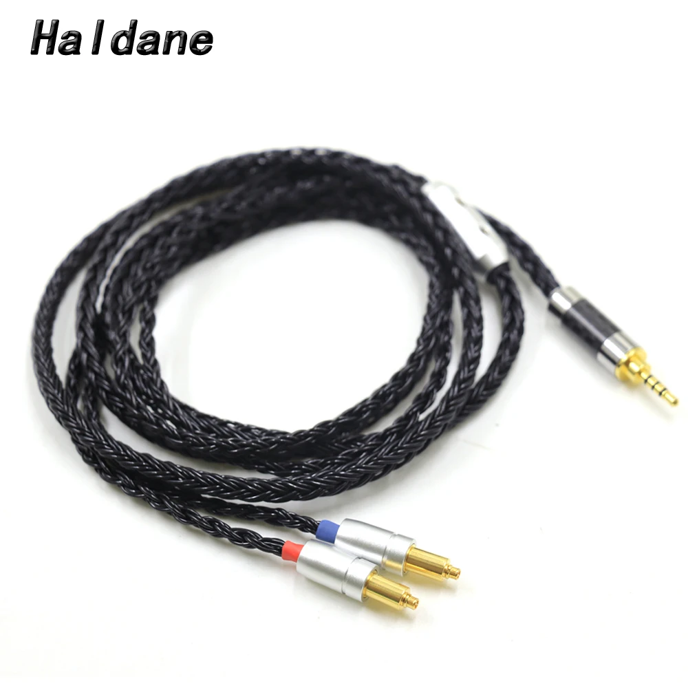 Haldane Bright-Black High Quality 16 core Headphone Replace Upgrade Cable for SHURE SRH1440 SRH1540 SRH1840 Earphone
