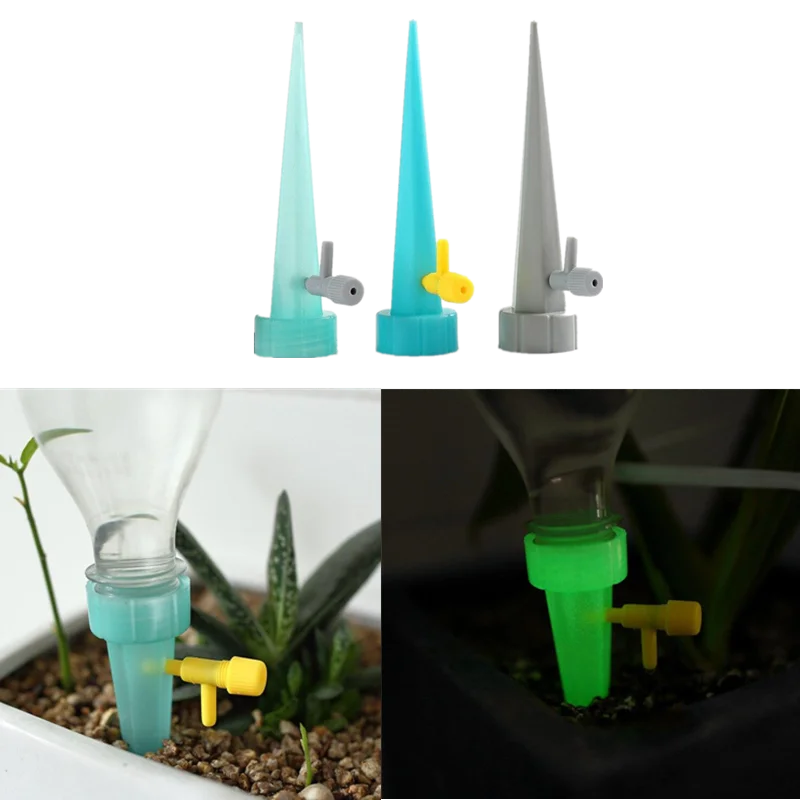 1Pcs Automatic Irrigation Tool Adjustable Water Flow Dripper Spikes  Flower Plant Garden Supplies Useful Self-Watering Device