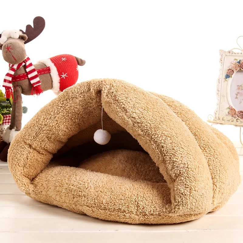 

Winter Warm Soft Cat Bed Mats Cat Toy Balls Hanging Cat House Kitten Sleeping Bag Puppy Chihuahua Yorkshire Pet Small Dog Bed