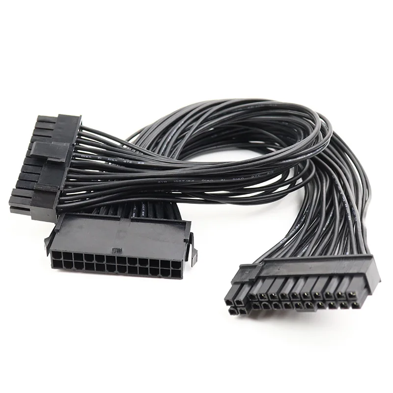 

24-pin Power Supply One-to-two Extension Cord ATX Power Motherboard 24pin To 24pin/20pin Motherboard 30cm