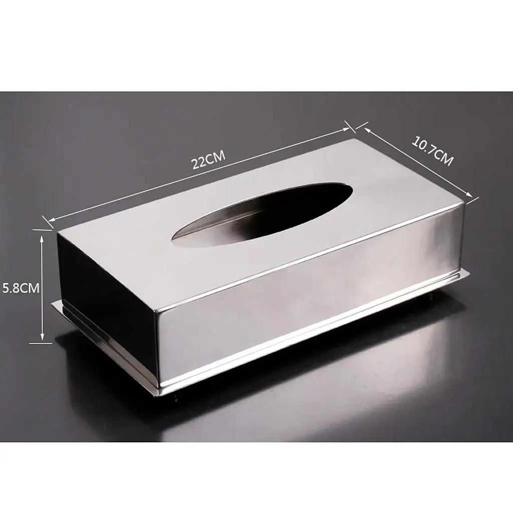 Smooth Stainless Steel Tissue box with Glossy Protective Colors