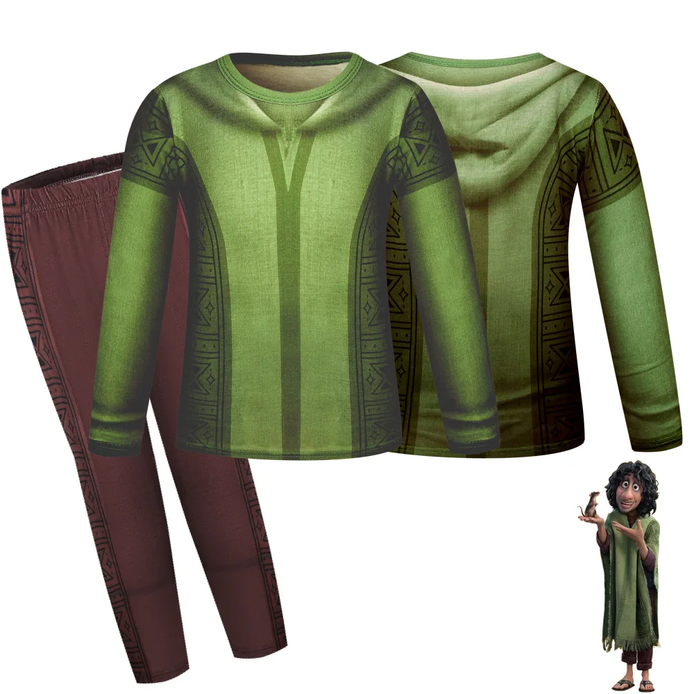 

2022 Encanto Boys Pajama Set Long Sleeve Cute Cartoon bruno Print Tops and Pants Kids cotton Sleepwear Outfits Children Clothes