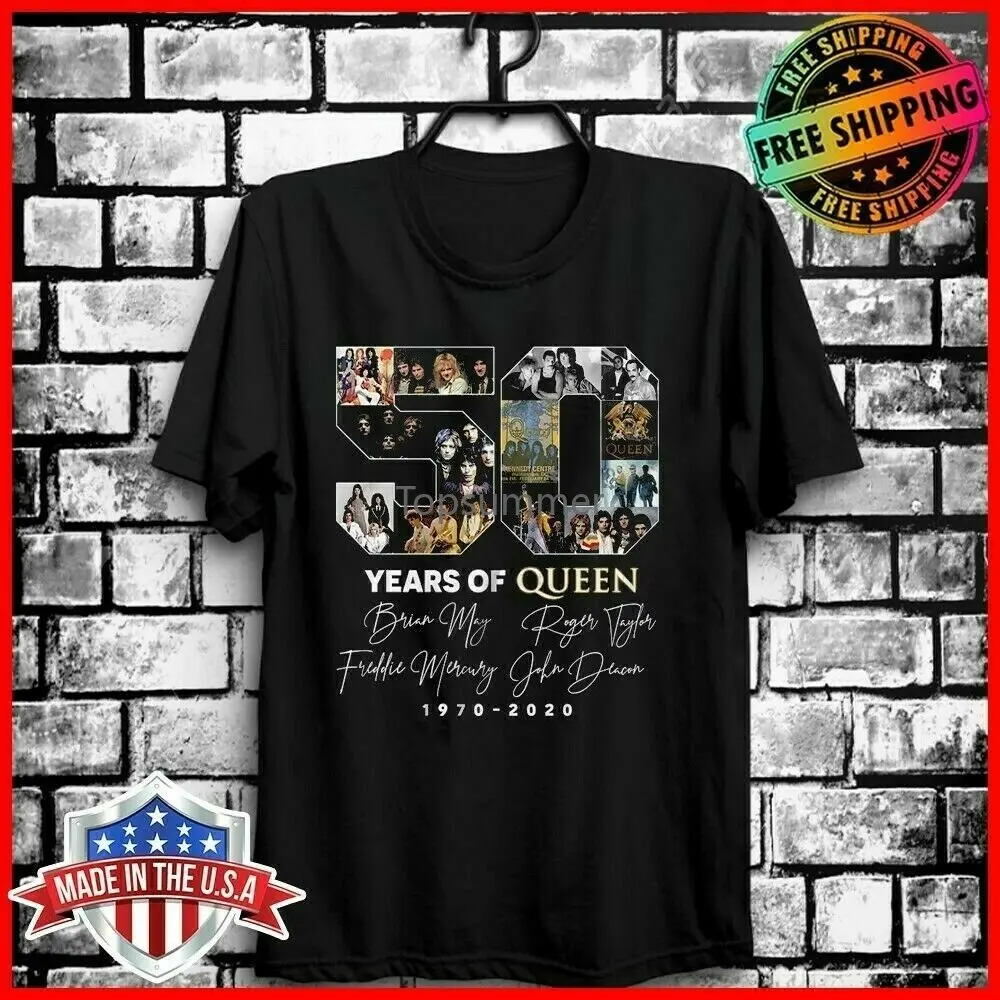

Freeship 50 Years Of Queen Band 1970 2020 Thank You For The Memories T-Shirt Tee