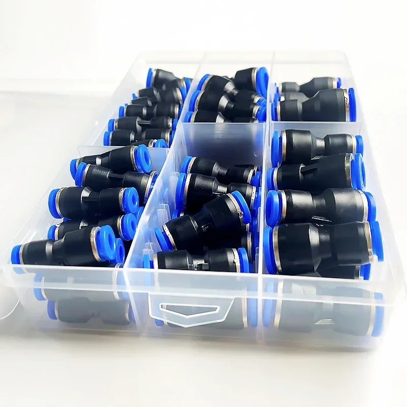 Пневматические соединители PG8-6 PG10-8 PG6-4 PG8-4 PG10-6 PG12-6 PG12-8 (61 шт)