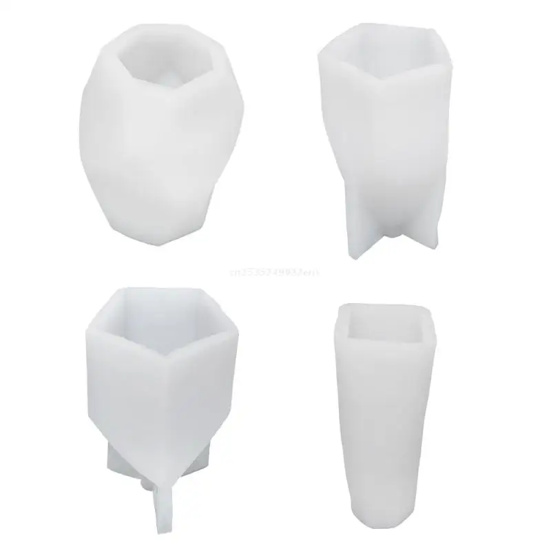 

3D Geometric Shape Candle Mold Silicone Soap Making Mould Fondant Candy Cake DIY Dropship