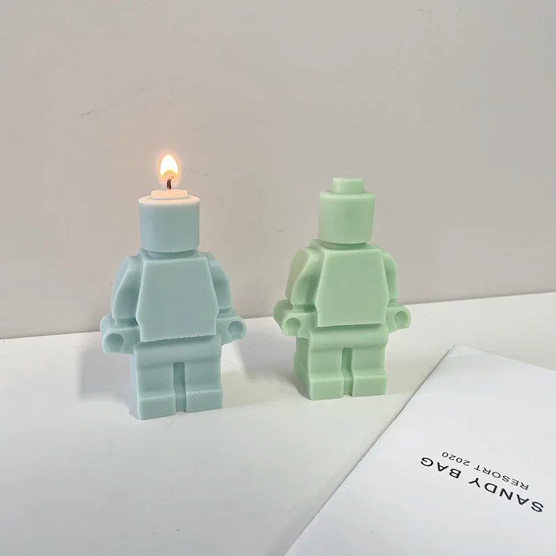 DIY робот милый силиконовая форма для свечей рождественские подарки ремесленные