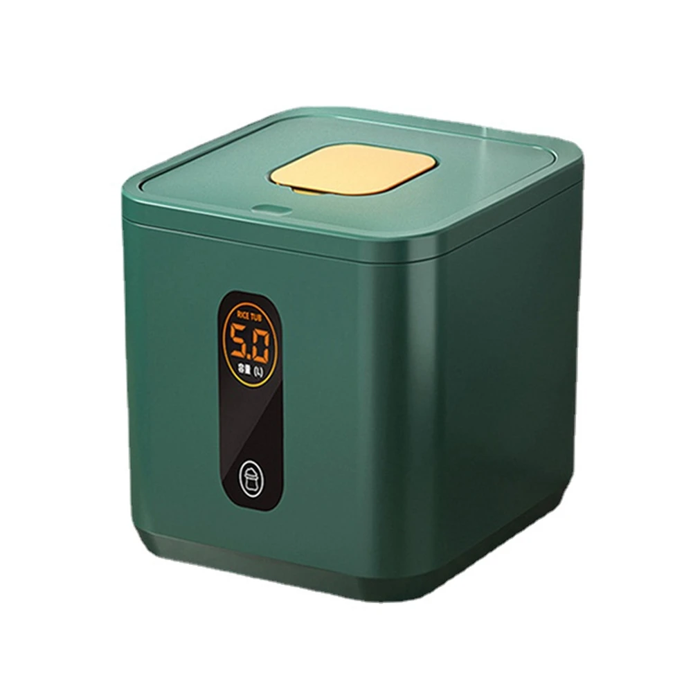 

Contain Moisture-Proof Nano Insect-Proof Sealed Pet Food Container Rice Grain Storage Box Green