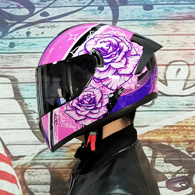 Мотошлемы на все лицо для мужчин и женщин гоночные противотуманные