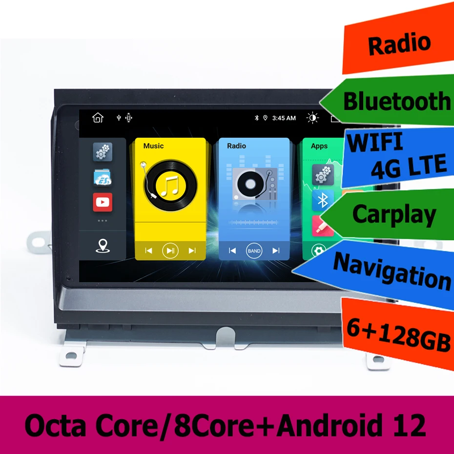 

7-дюймовый Android 12 автомобильный радиоприемник, стерео плеер для Land Rover Discovery 3 LR3, мультимедийная система GPS-навигации, Bluetooth, 6 ГБ + 128 ГБ
