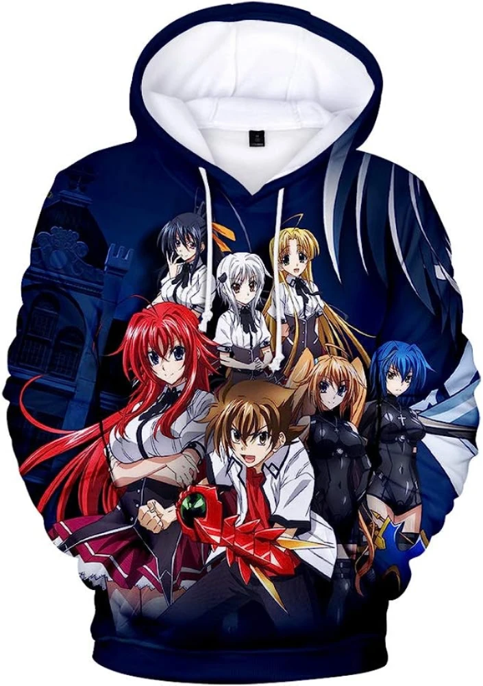 Highschool DxD толстовка с капюшоном 3D Pllovers хип-хоп мужской рэпер осенний тонкий