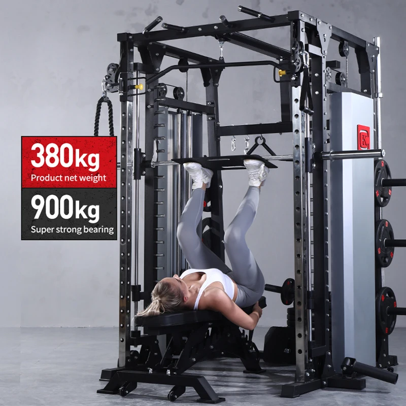 

Gym Commercial Smith Machine with 100kg Counterweights+1 Bench+ 50kg Weight plates+1 Pedal Door To Door, Seller Pay Taxes