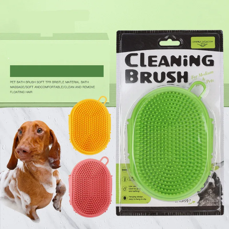 

Soft Rubber Dog Brush Comb Cat Bath Brush Rubber Glove Hair Fur Grooming Massage Brush for Dog Cats Pet Supplies