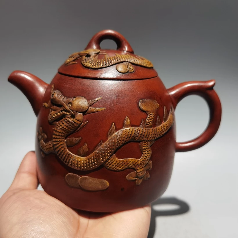 

Чайник из китайской глины с драконом Zhou Guizhen 400CC