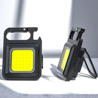 mini led work light portable pocket flashlight with usb charger rechargeable key light lantern camping outdoor searchlight