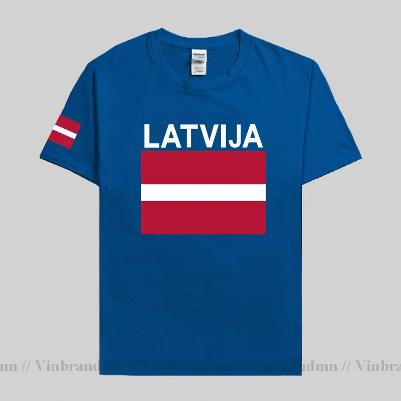 Латвия сегменти Мужская футболка Классические трикотажные изделия Футболка