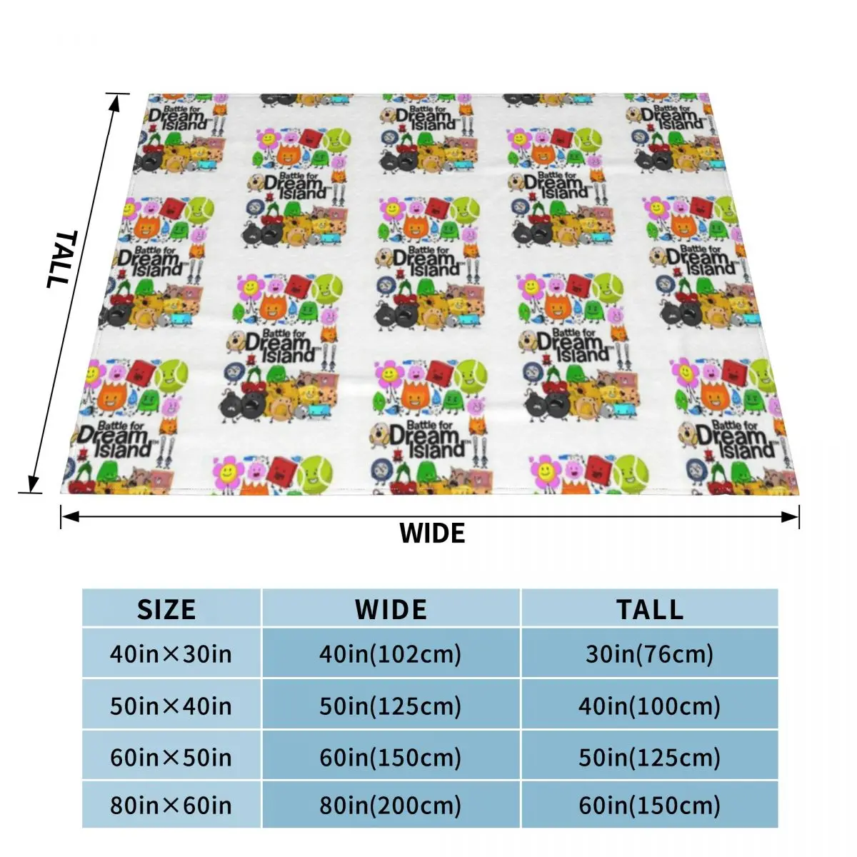 Ультрамягкое одеяло из микрофлиса Battle For Dream Island