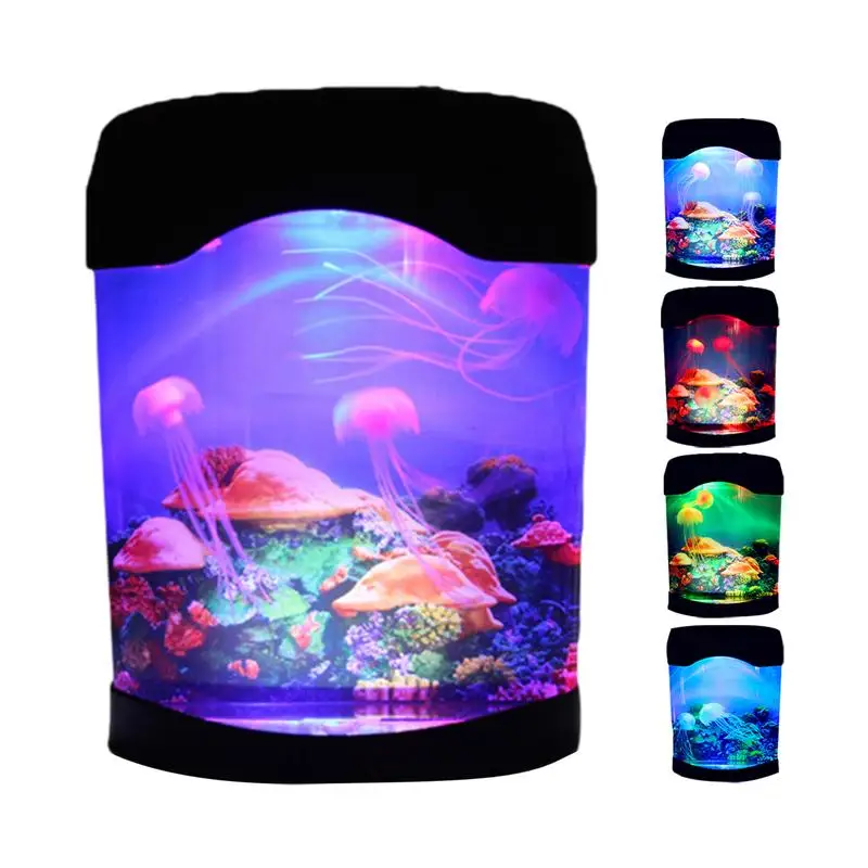 

Светодиодная имитация медузы, USB-емкость, морской мир, плавание, настроение, изменение цвета, ночник, яркая лампа для аквариума, подарок