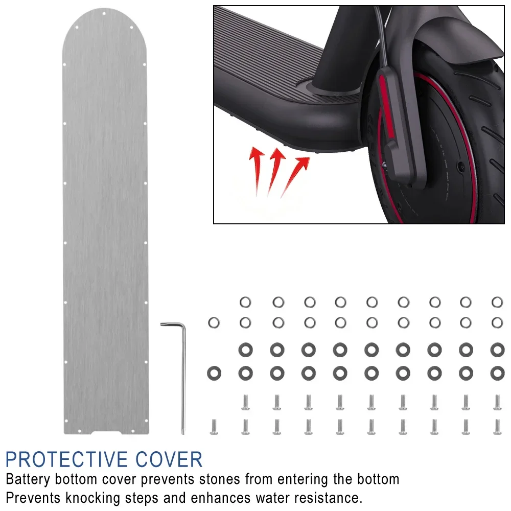 Нижняя крышка аккумулятора из нержавеющей стали для электроскутера Xiaomi 4 Pro