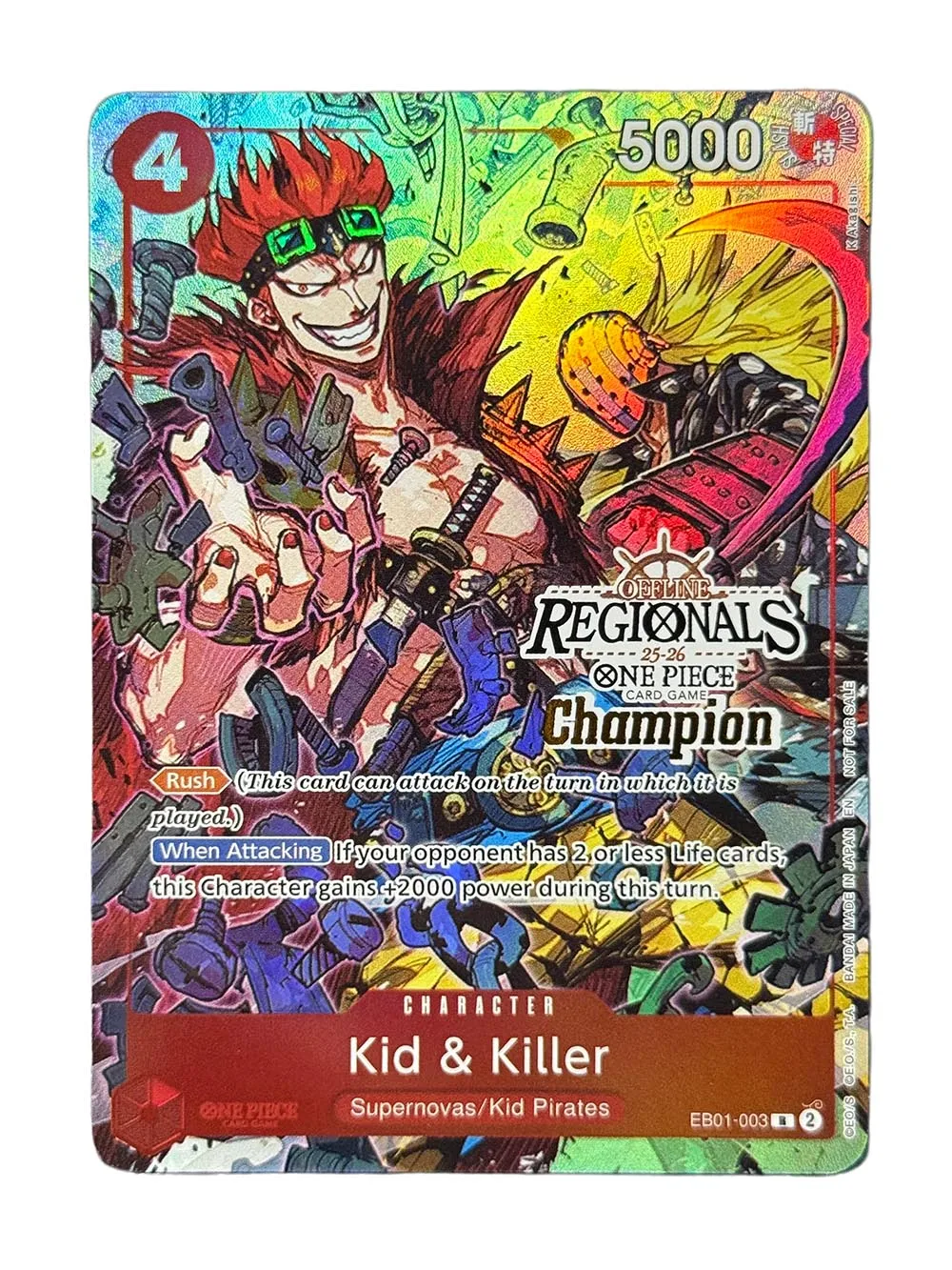 Коллекционная карта One Piece Proxy Card 2025 Promo Starter EB PRB: Монки Д. Луффи, аниме TCG, одиночная карта, игрушка, подарок (art.: 3920dbde35313) - 3920dbde35313