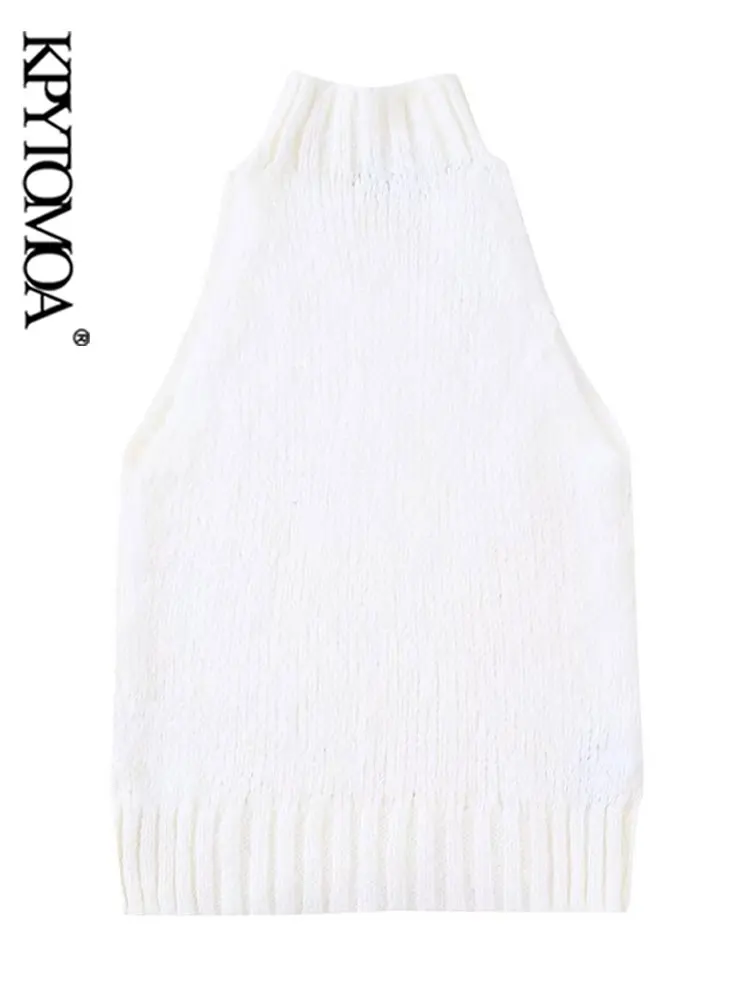 

Женский трикотажный жилет с ложным воротником, без рукавов