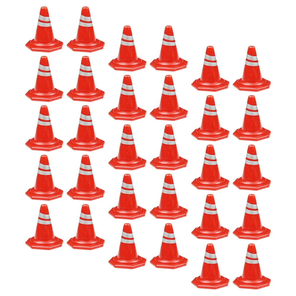 

Mini Traffic Cones Tiny Simulation Roadblocks Simulation Sign Models Parking Scene Road Obstacle Traffic Signs Toys