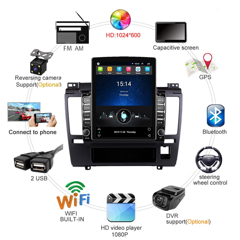 9 7 &quot4G Carplay Android автомобильный Радио Аудио мультимедиа видео плеер Wifi GPS навигация