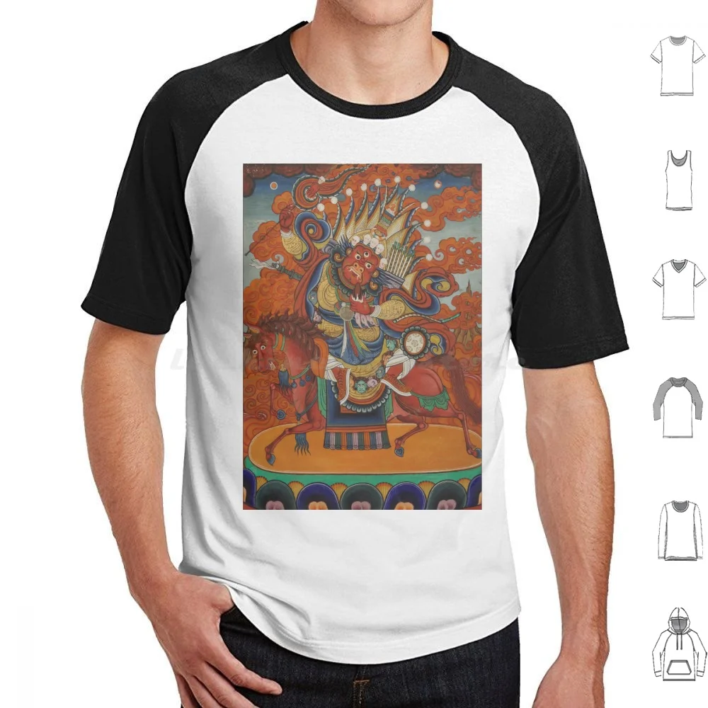 

Begtse _ ( Mongolian _ Thangka _ Painting ) T Shirt Big Size 100% Cotton Turkey Vacationmongolia Tengri Tangra God Yurt Central