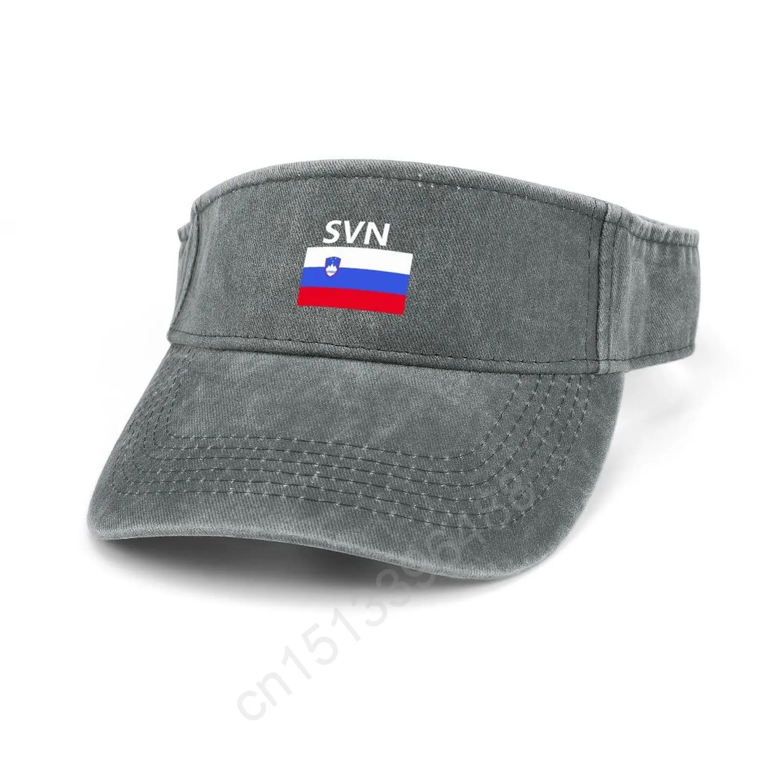 

Slovenia from Brush Strokes Athletic Sun Visor Hat Leaky Top Cowboy Denim Cap Cute Funny for Men Womem
