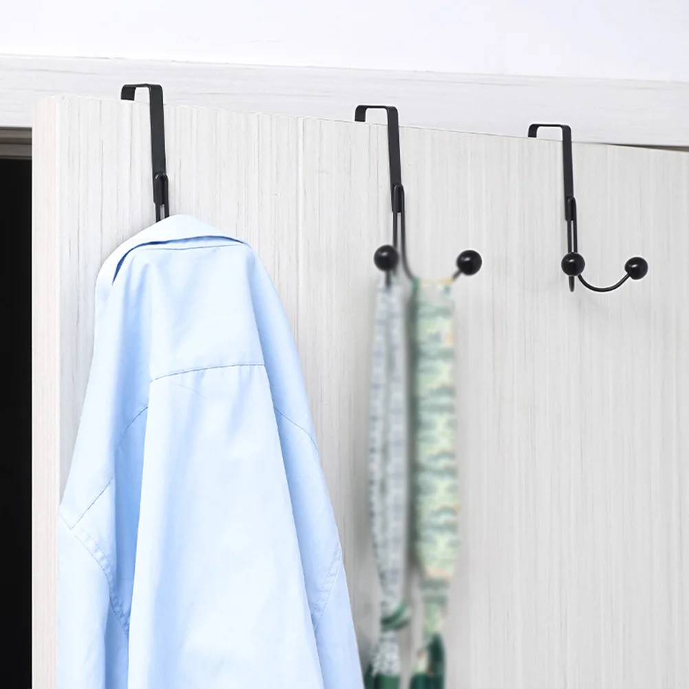 

3 Pcs Towel Rails Wrought Iron Hook The Door Hooks Jacket Hanging Coats Rack Hanger