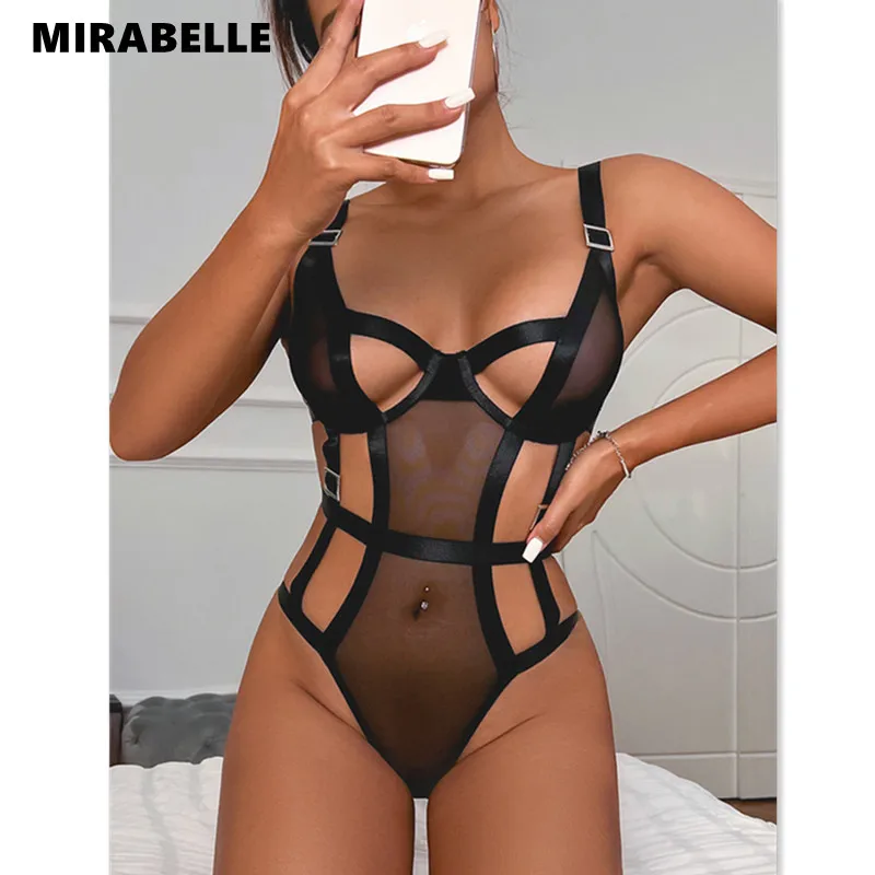 

MIRABELLE сетчатый эротический боди женское сексуальное нижнее белье кружевное Прозрачное нижнее белье для шлюх порно бандаж Экзотические кос...