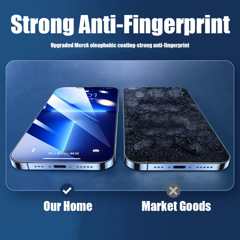 4pcs full cover protective glass on for iphone 11 12 13 pro max screen protector for iphone xs xr 6 7 8 plus tempered glass film free global shipping