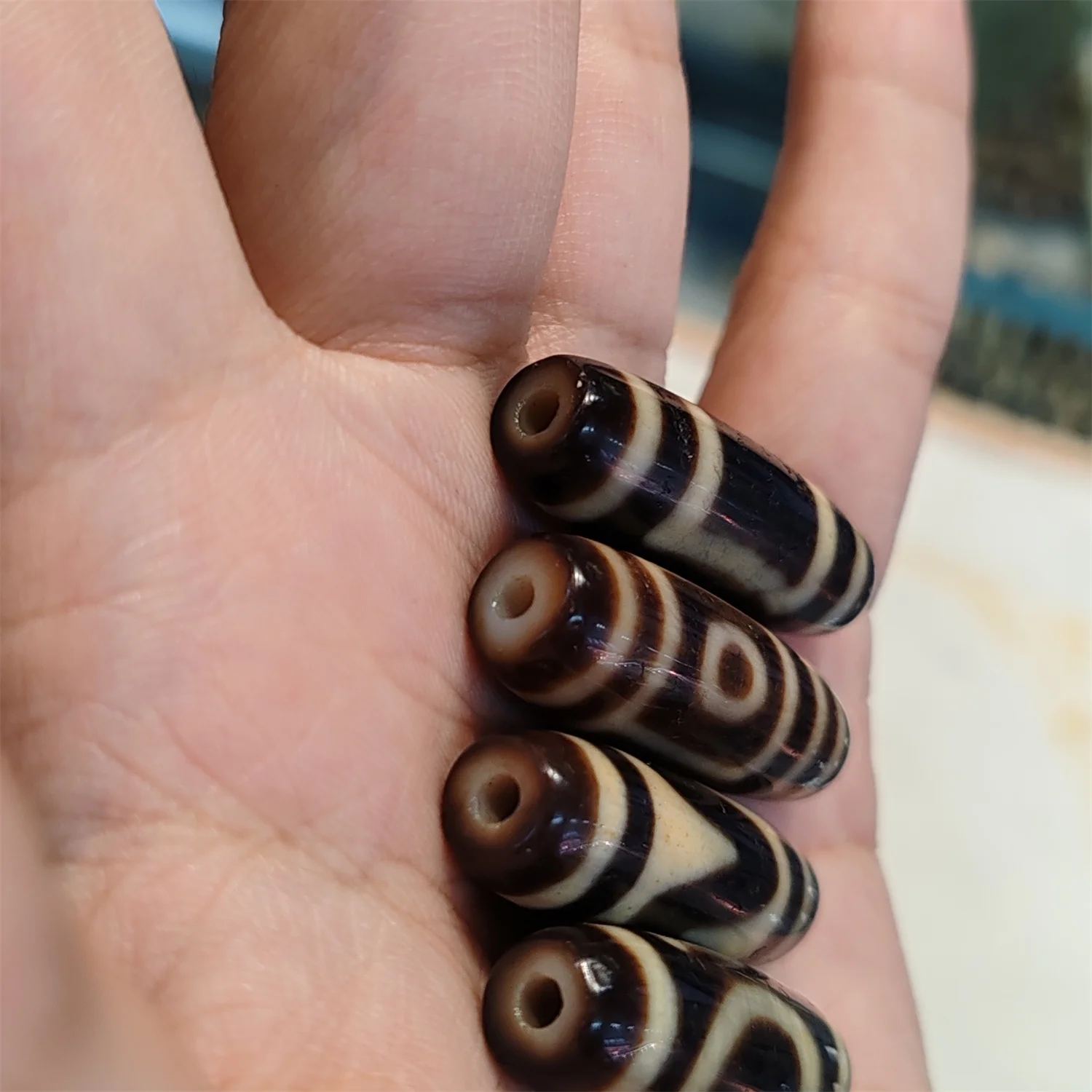 1 шт./лот натуральный Старый Агат Dzi старый материал зуб желтый 30 мм выветривающие