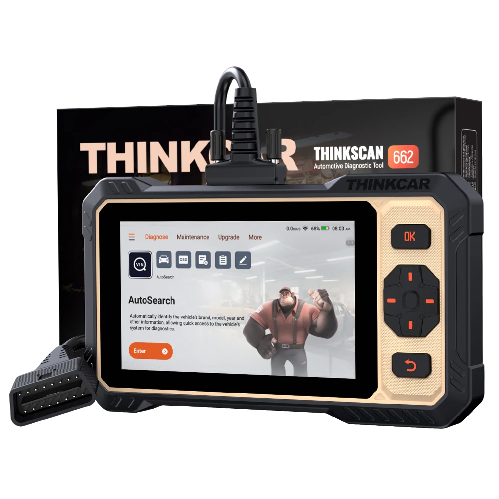 

THINKCAR Thinkscan 662, диагностические инструменты, 4 системы, сканер OBD2, активный тест, 12 сбросов, бесплатный срок службы, инструменты автоматического сканирования CANFD